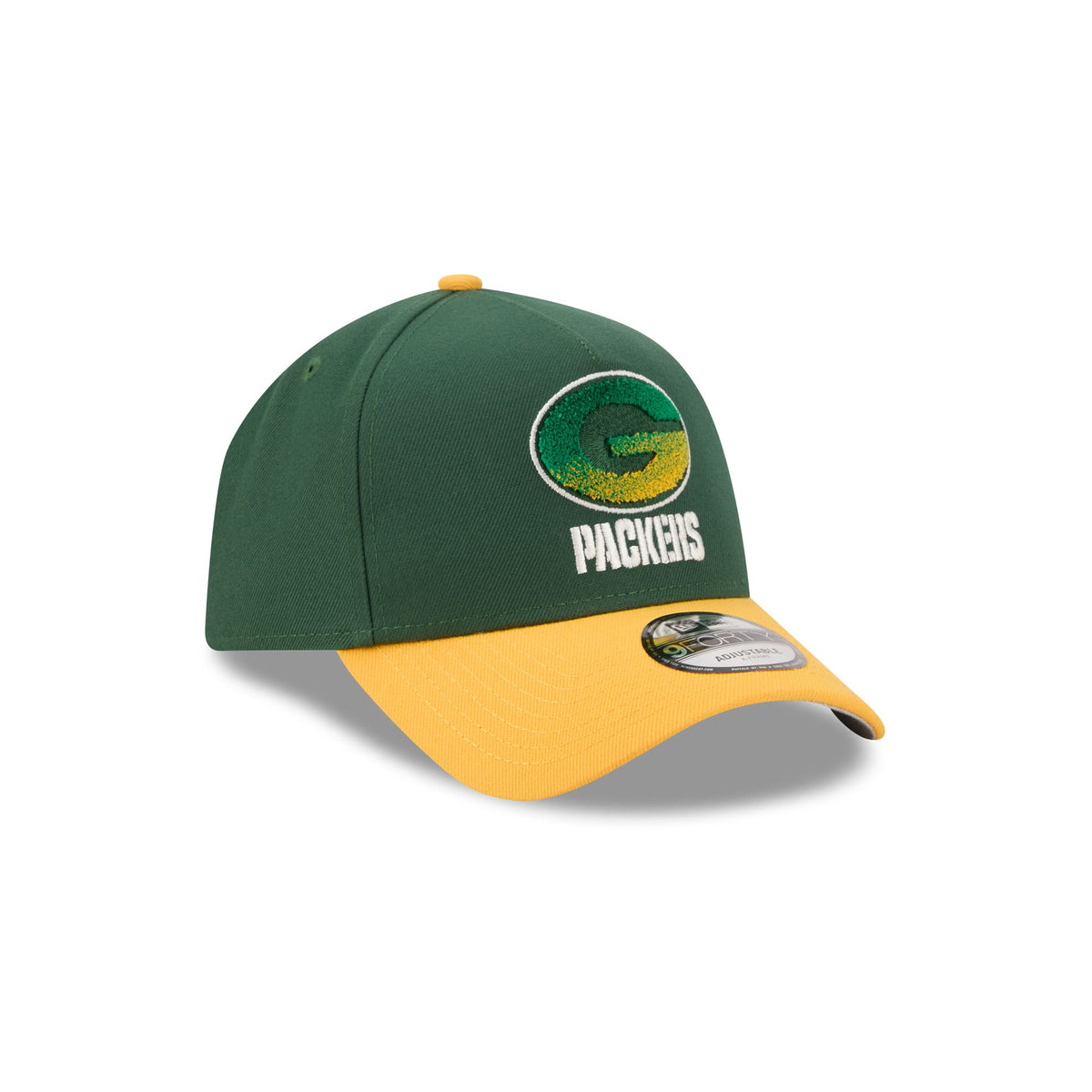 Green Bay Packers Fade Logo 9FORTY A-Frame Snapback Hat