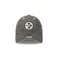 Pittsburgh Steelers Washed Black Cotton 9TWENTY Adjustable Hat