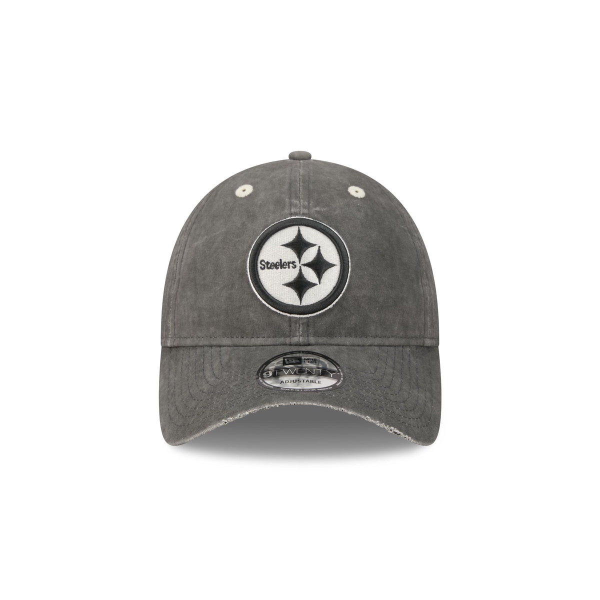 Pittsburgh Steelers Washed Black Cotton 9TWENTY Adjustable Hat