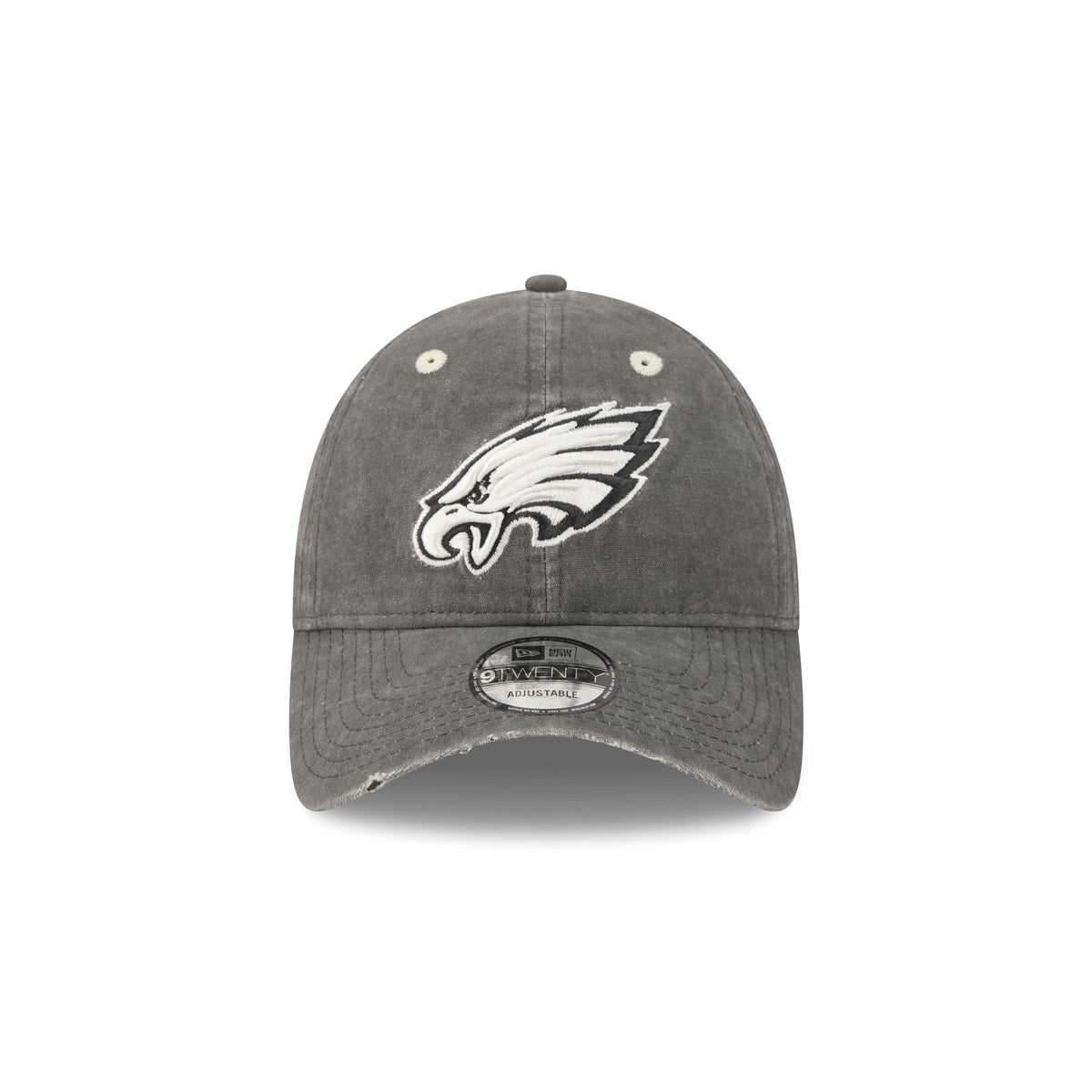 Philadelphia Eagles Washed Black Cotton 9TWENTY Adjustable Hat