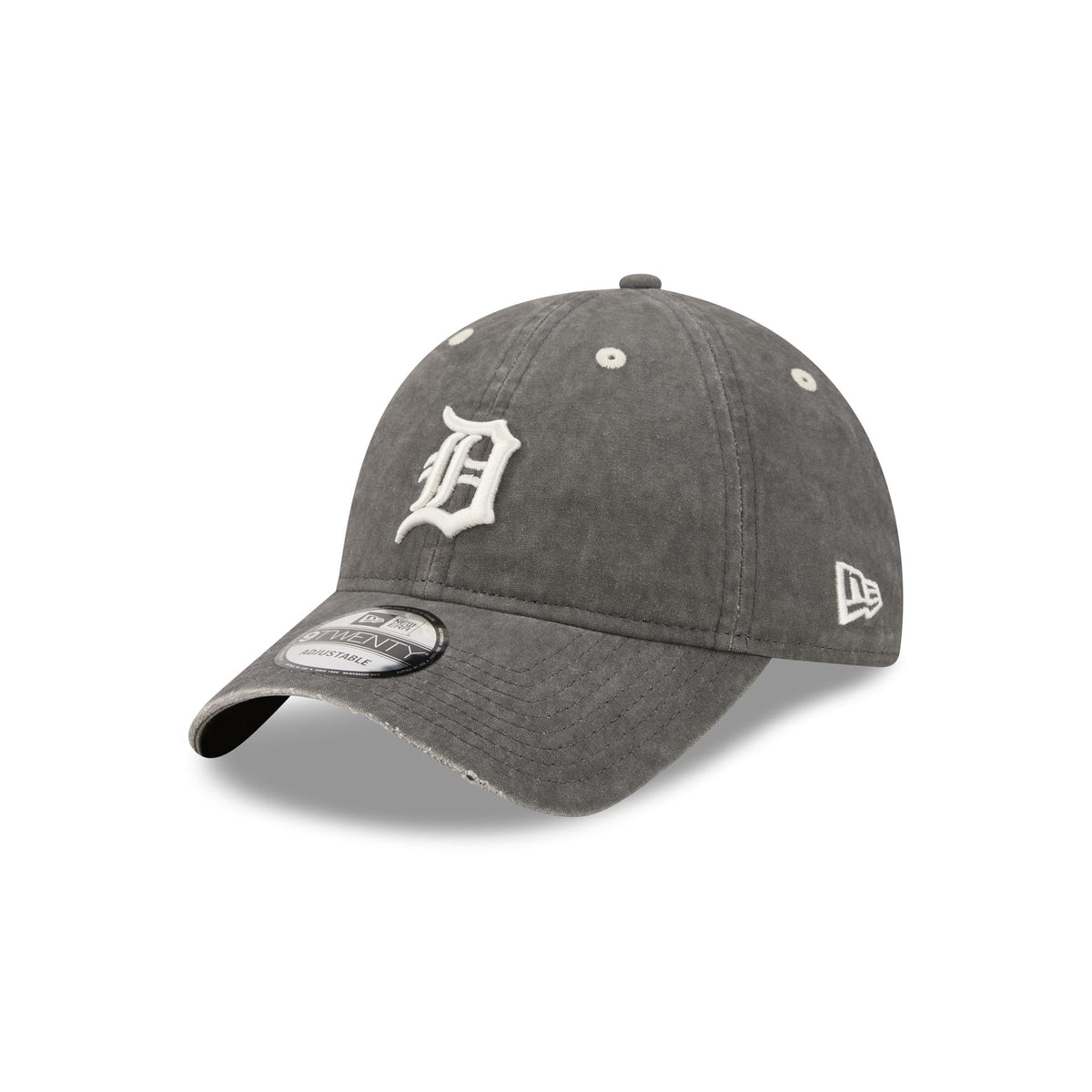 Detroit Tigers Washed Black Cotton 9TWENTY Adjustable Hat