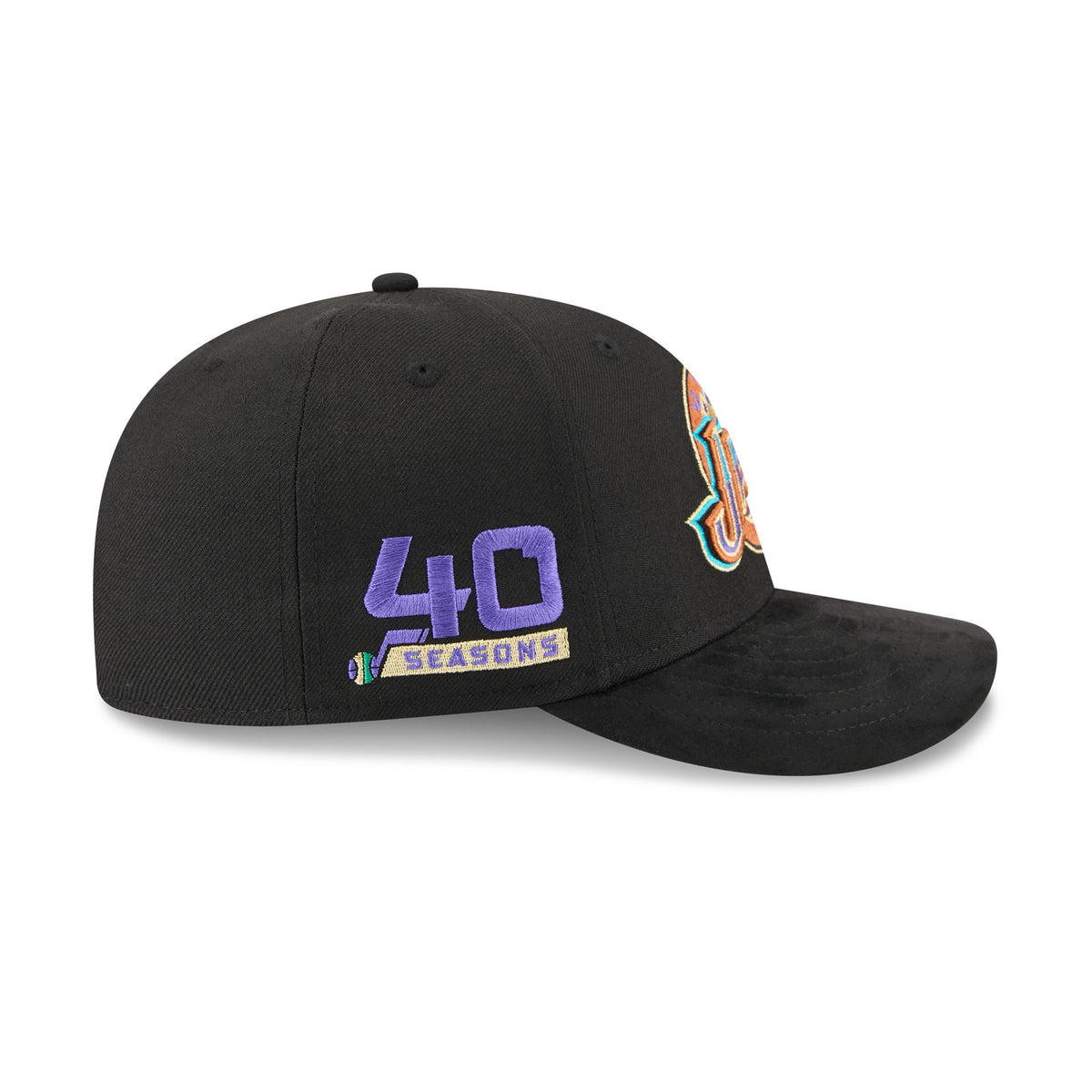 Utah Jazz Hardwood Classics Side Patch 9FIFTY Snapback Hat