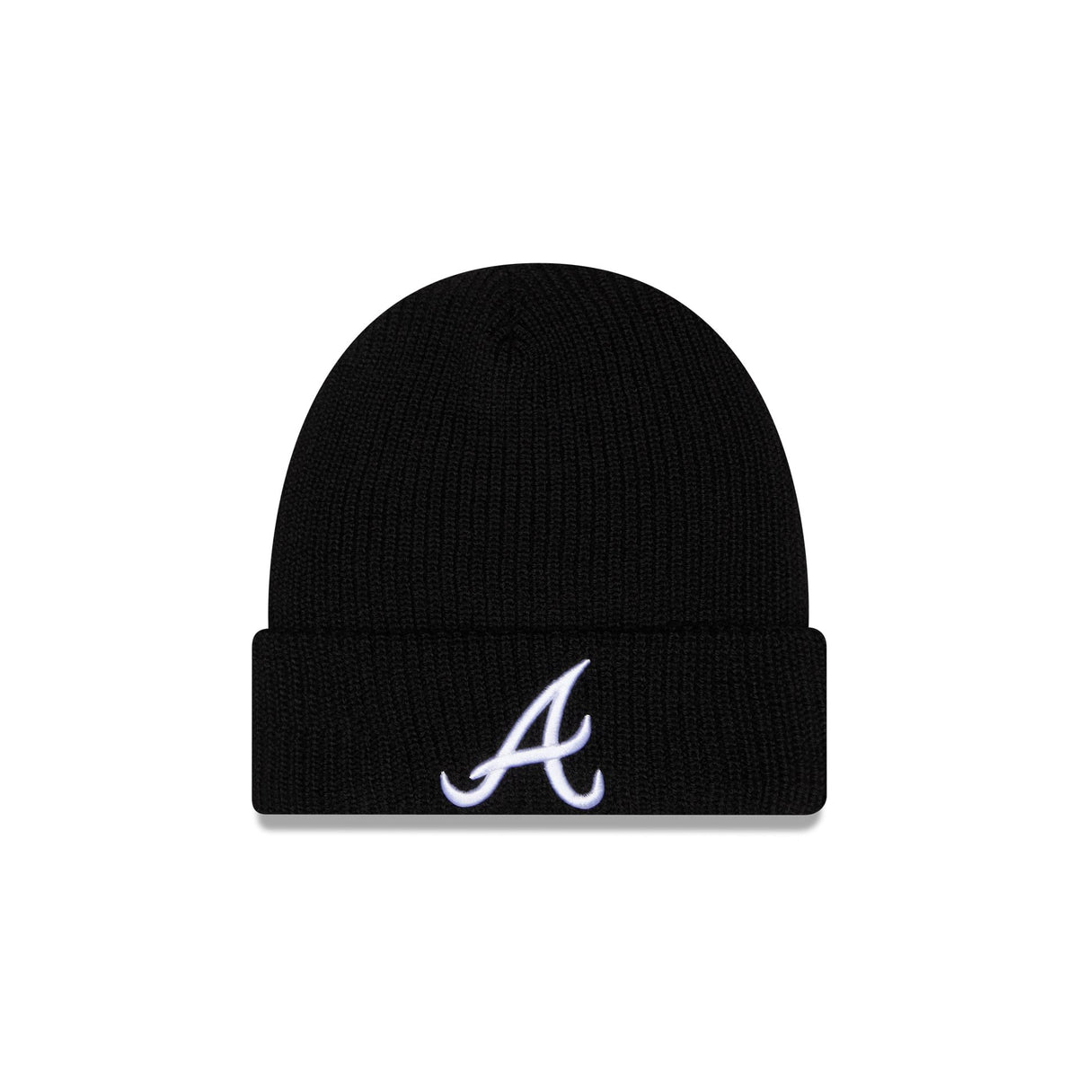Atlanta Braves Black Cuff Knit Beanie Hat