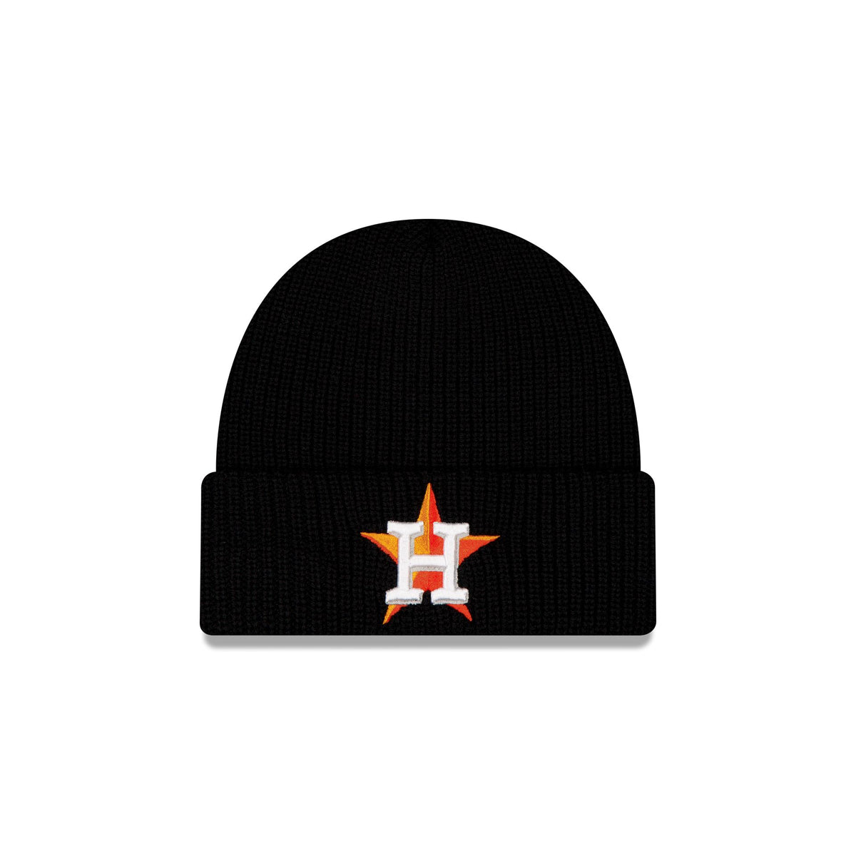 Houston Astros Black Cuff Knit Beanie Hat