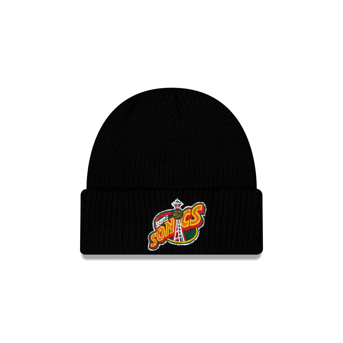 Seattle SuperSonics Black Cuff Knit Beanie Hat