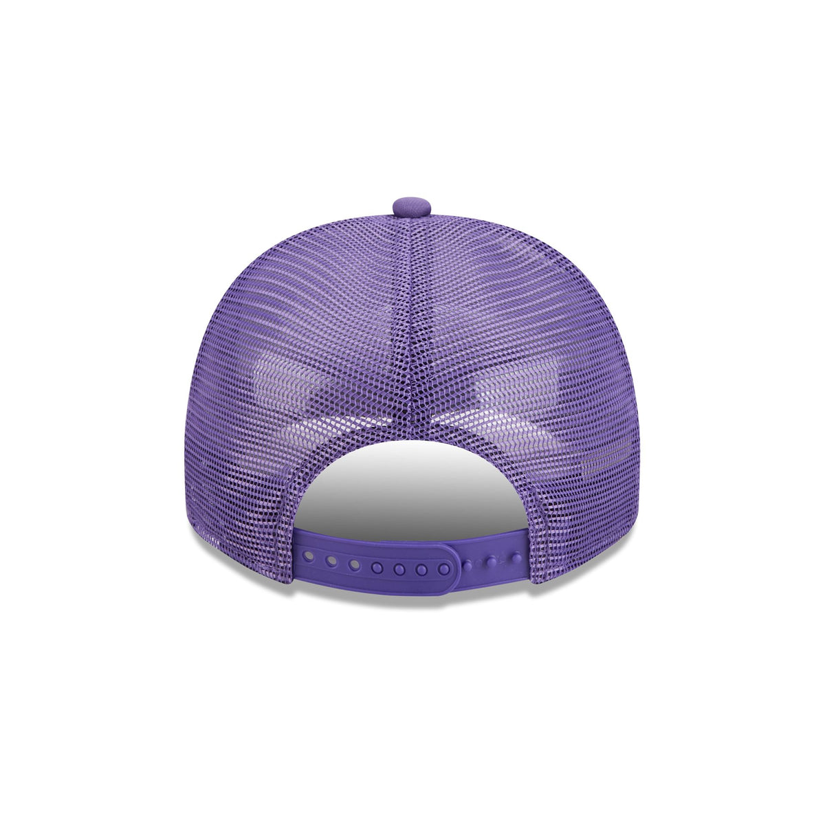 Los Angeles Lakers Fade Script 9FIFTY A-Frame Trucker Hat