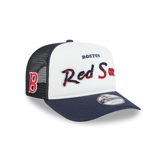 Boston Red Sox Fade Script 9FIFTY A-Frame Trucker Hat