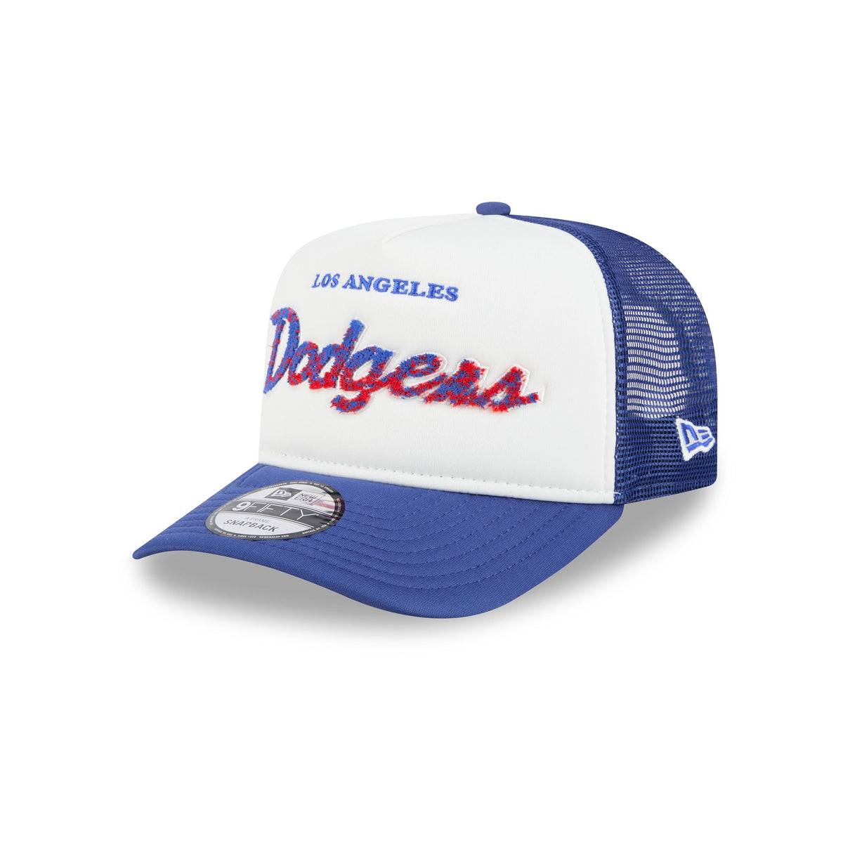Los Angeles Dodgers Fade Script 9FIFTY A-Frame Trucker Hat
