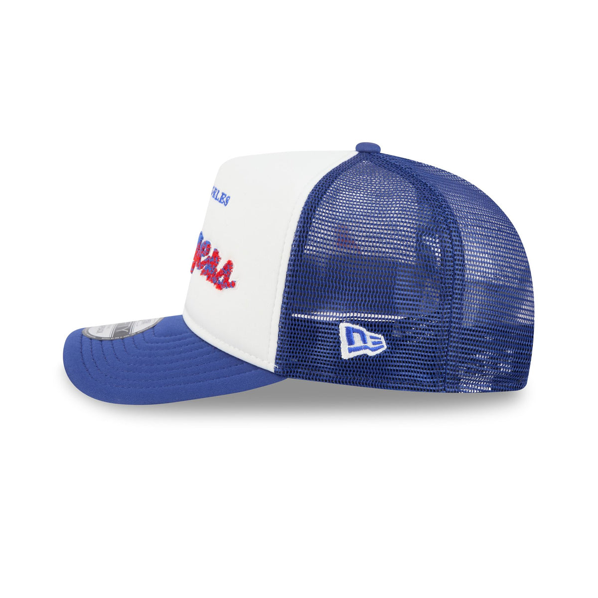 Los Angeles Dodgers Fade Script 9FIFTY A-Frame Trucker Hat