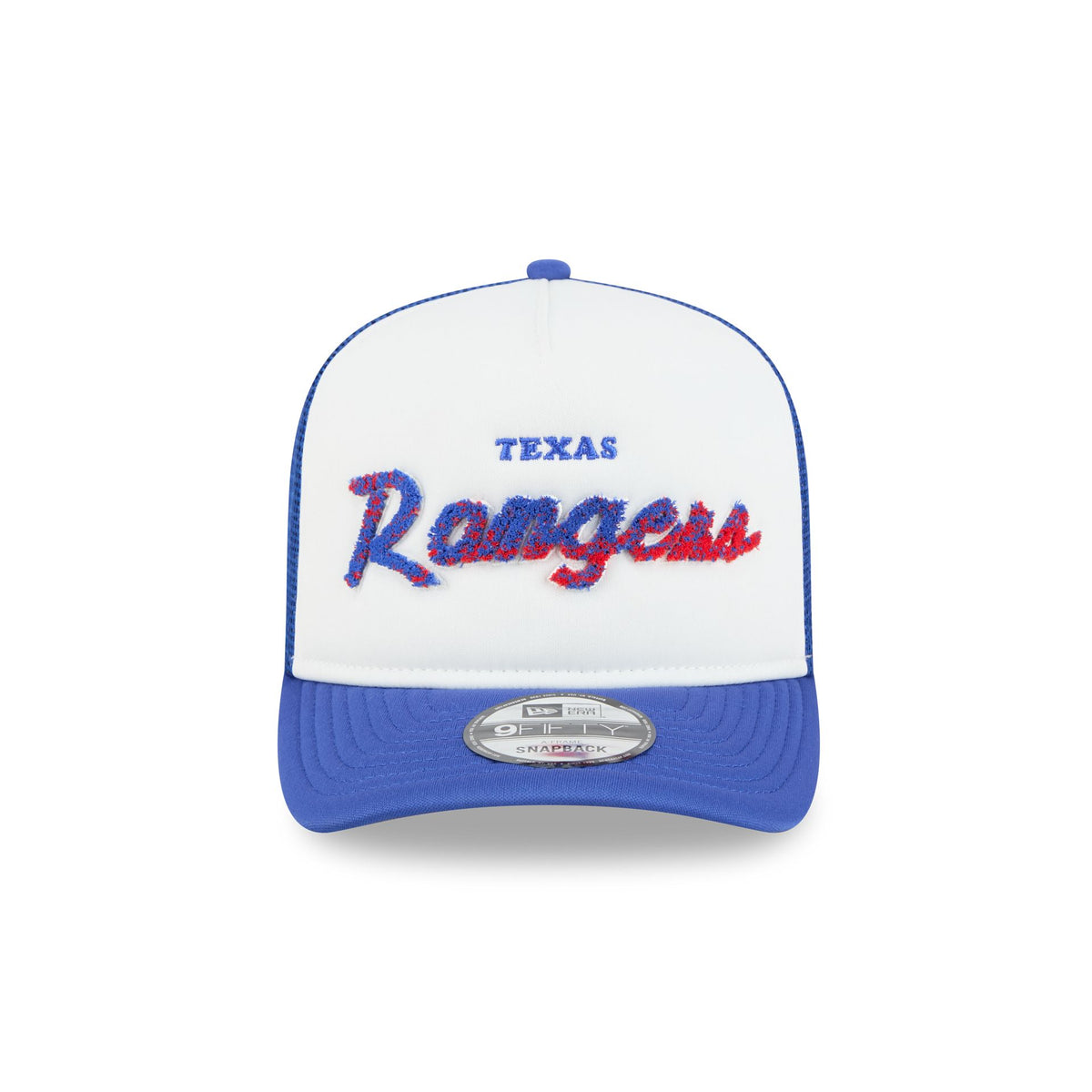 Texas Rangers Fade Script 9FIFTY A-Frame Trucker Hat