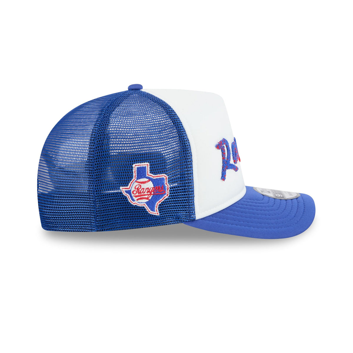 Texas Rangers Fade Script 9FIFTY A-Frame Trucker Hat