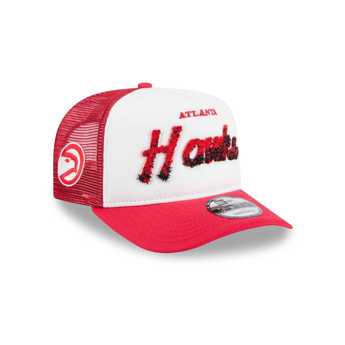 Atlanta Hawks Fade Script 9FIFTY A-Frame Trucker Hat