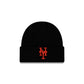 New York Mets Black Cuff Knit Beanie Hat