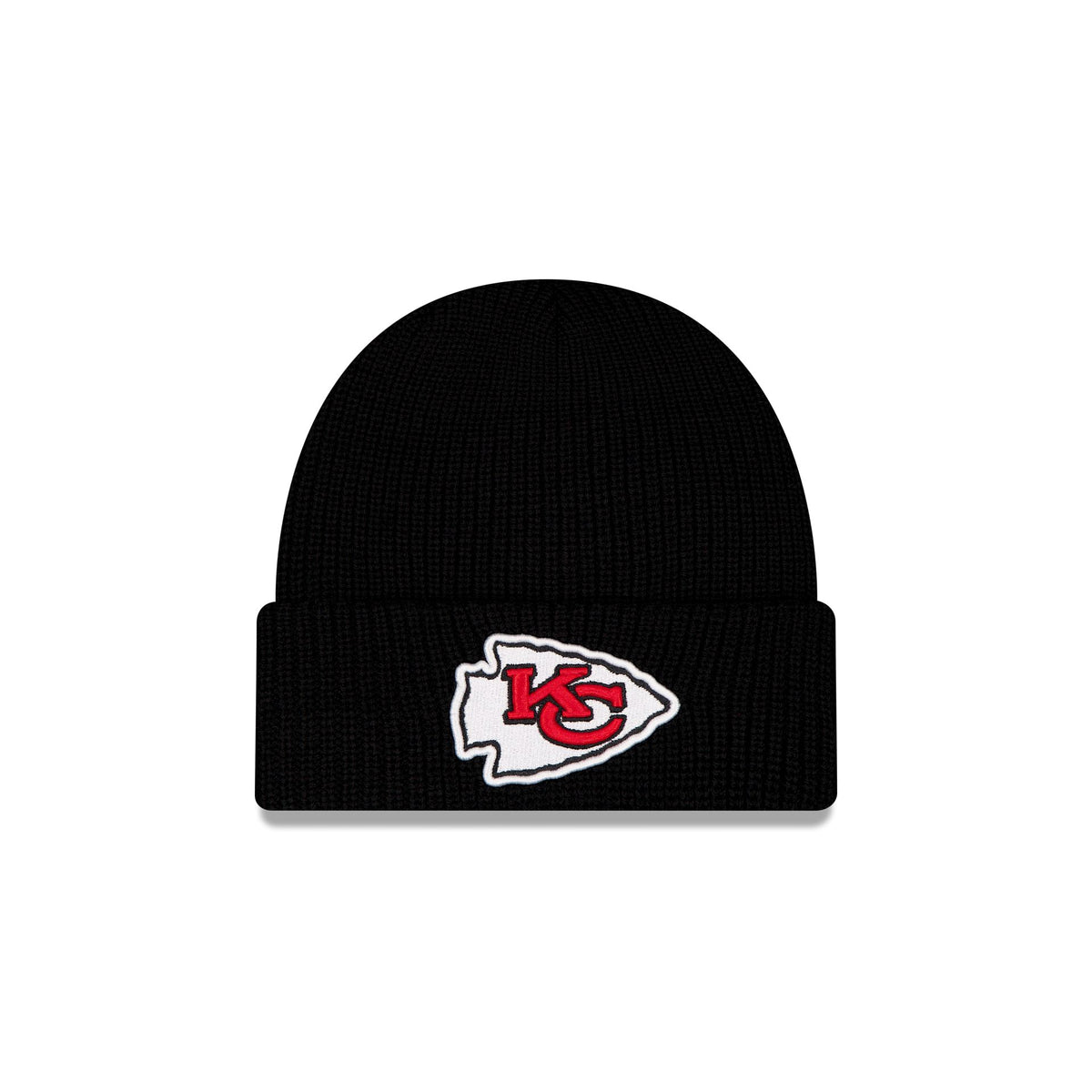 Kansas City Chiefs Black Cuff Knit Beanie Hat