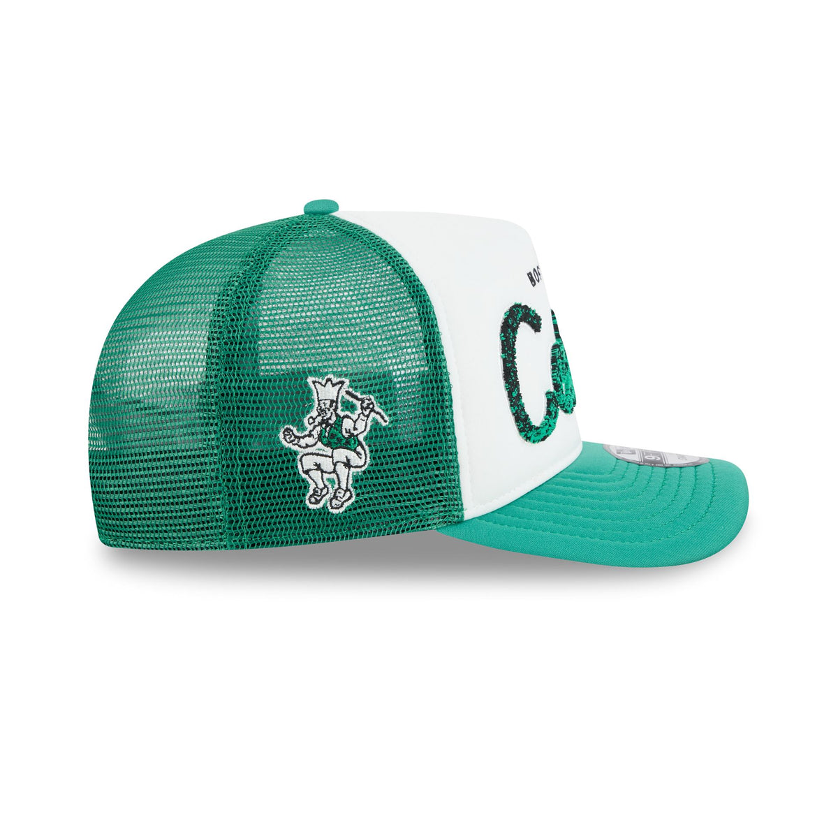 Boston Celtics Fade Script 9FIFTY A-Frame Trucker Hat