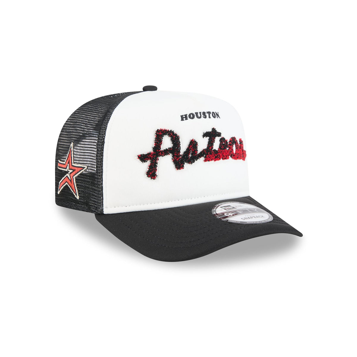 Houston Astros Fade Script 9FIFTY A-Frame Trucker Hat