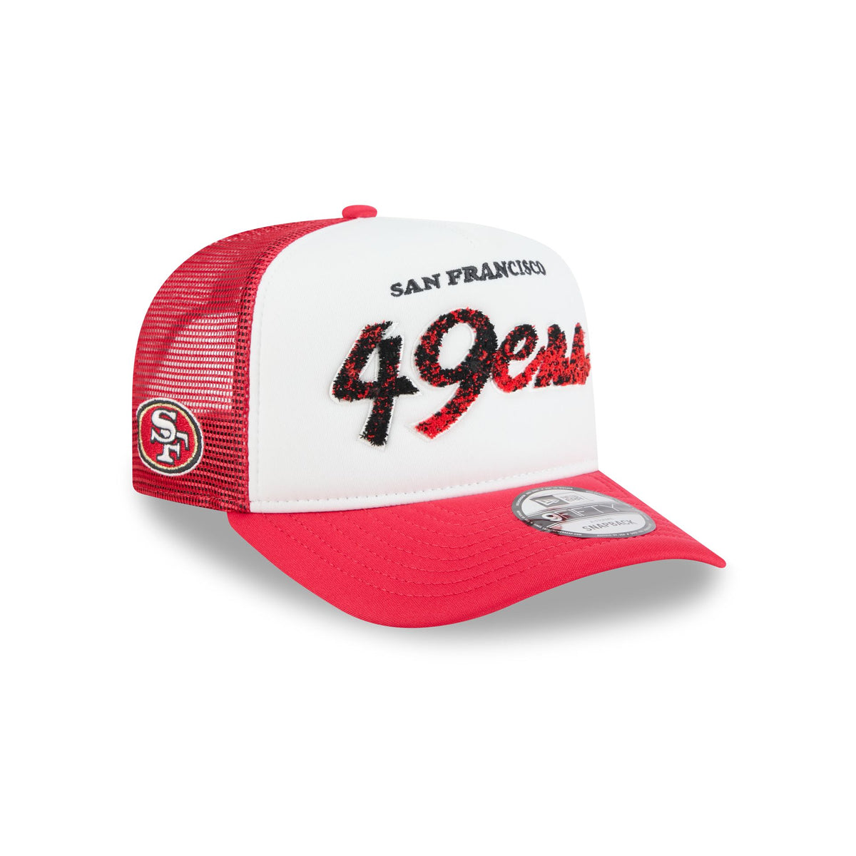 San Francisco 49ers Fade Script 9FIFTY A-Frame Trucker Hat