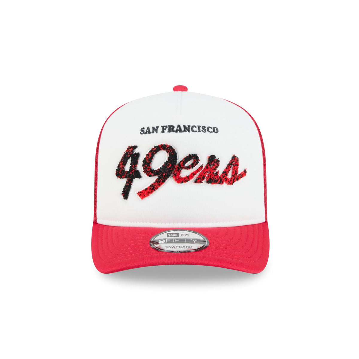 San Francisco 49ers Fade Script 9FIFTY A-Frame Trucker Hat