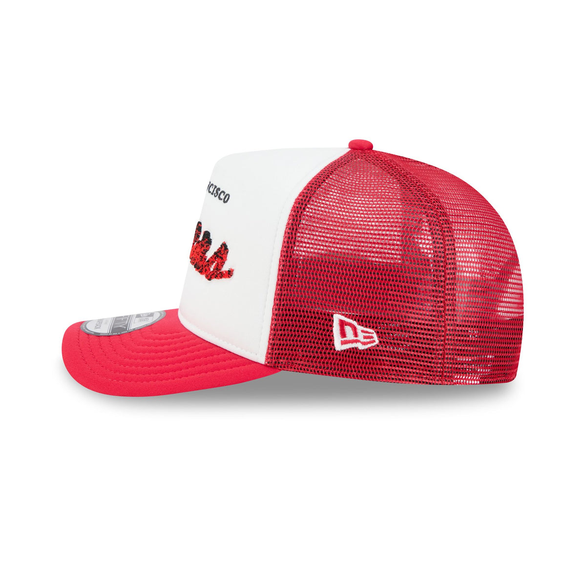 San Francisco 49ers Fade Script 9FIFTY A-Frame Trucker Hat