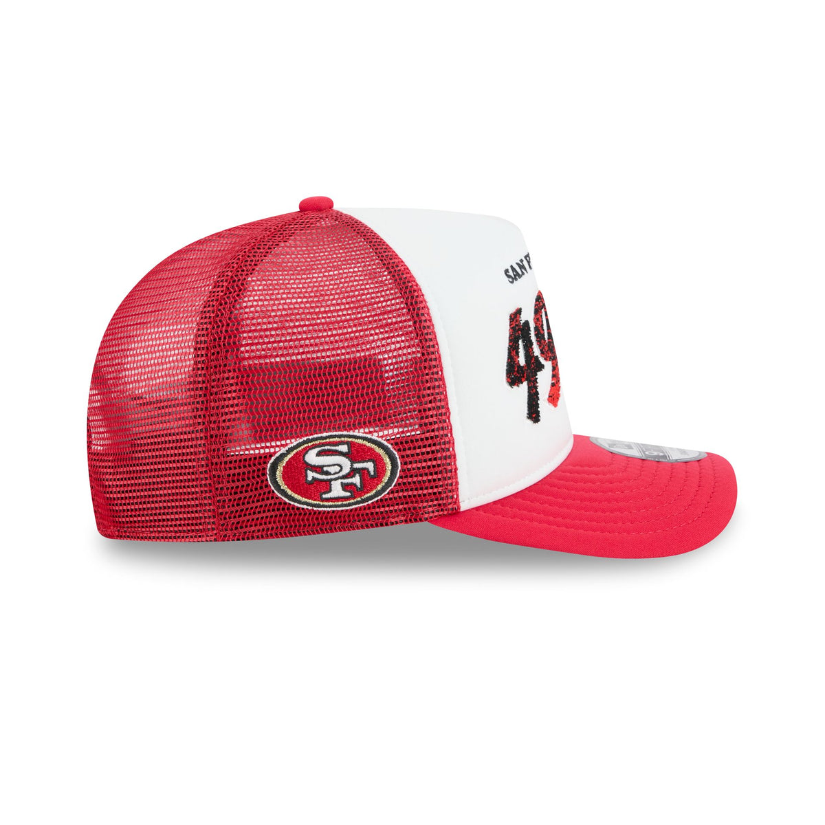 San Francisco 49ers Fade Script 9FIFTY A-Frame Trucker Hat