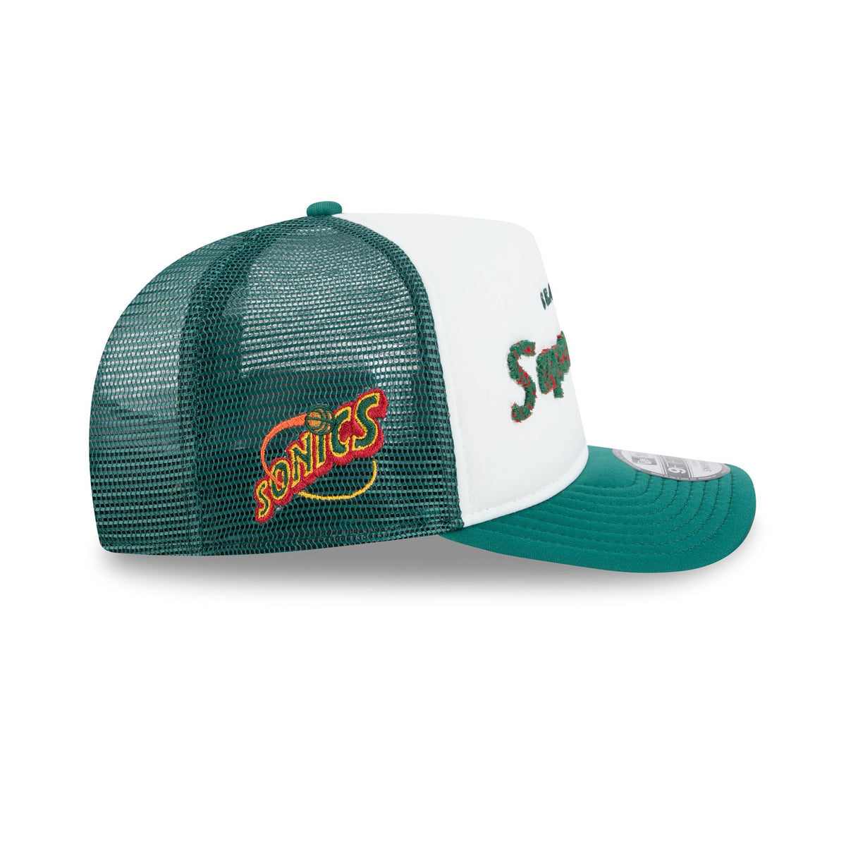Seattle SuperSonics Fade Script 9FIFTY A-Frame Trucker Hat