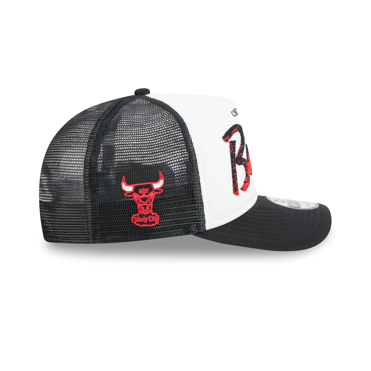 Chicago Bulls Fade Script 9FIFTY A-Frame Trucker Hat