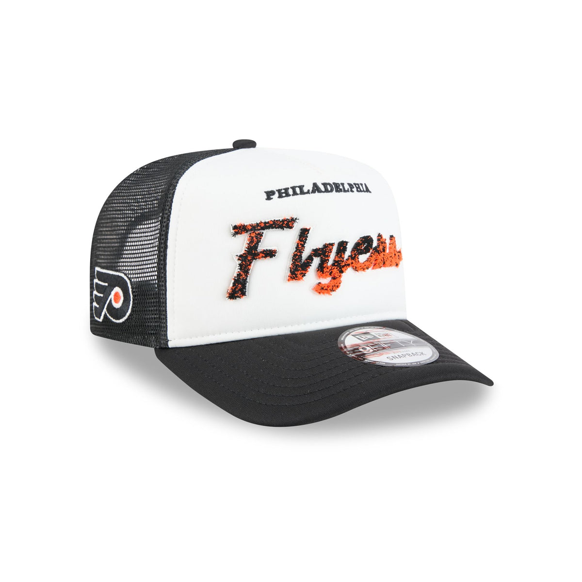 Philadelphia Flyers Fade Script 9FIFTY A-Frame Trucker Hat