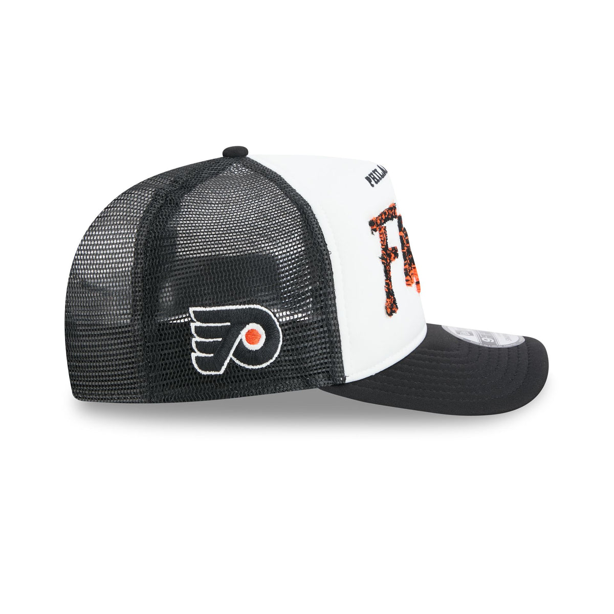 Philadelphia Flyers Fade Script 9FIFTY A-Frame Trucker Hat