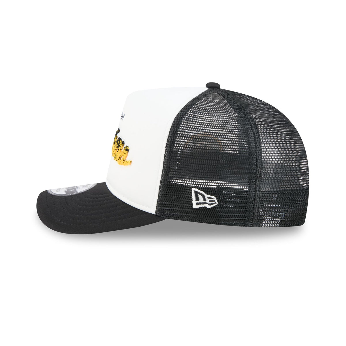 Boston Bruins Fade Script 9FIFTY A-Frame Trucker Hat