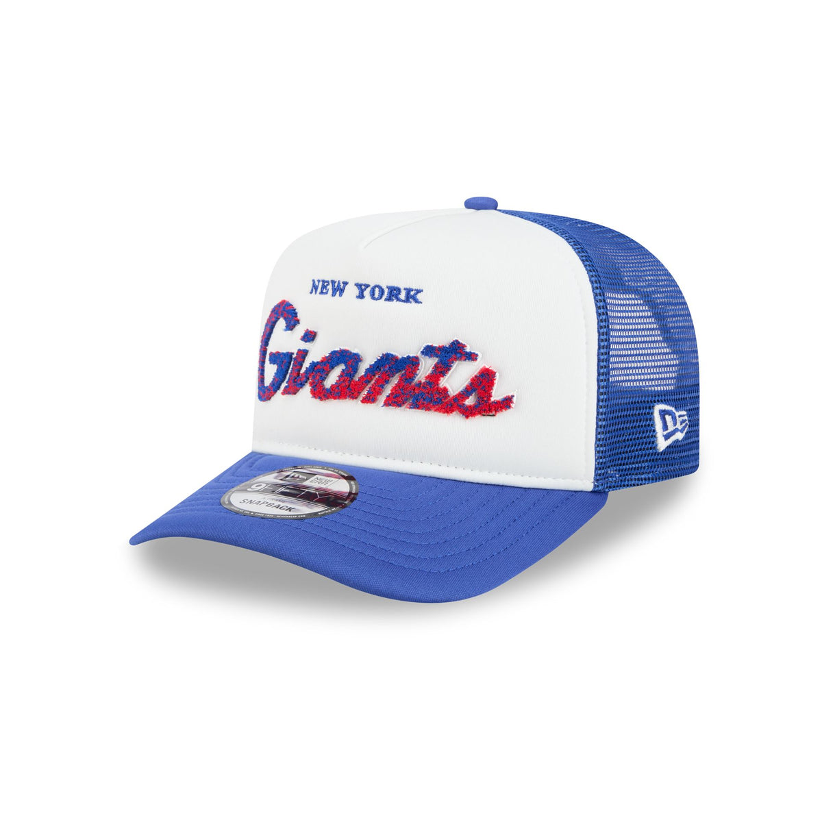 New York Giants Fade Script 9FIFTY A-Frame Trucker Hat