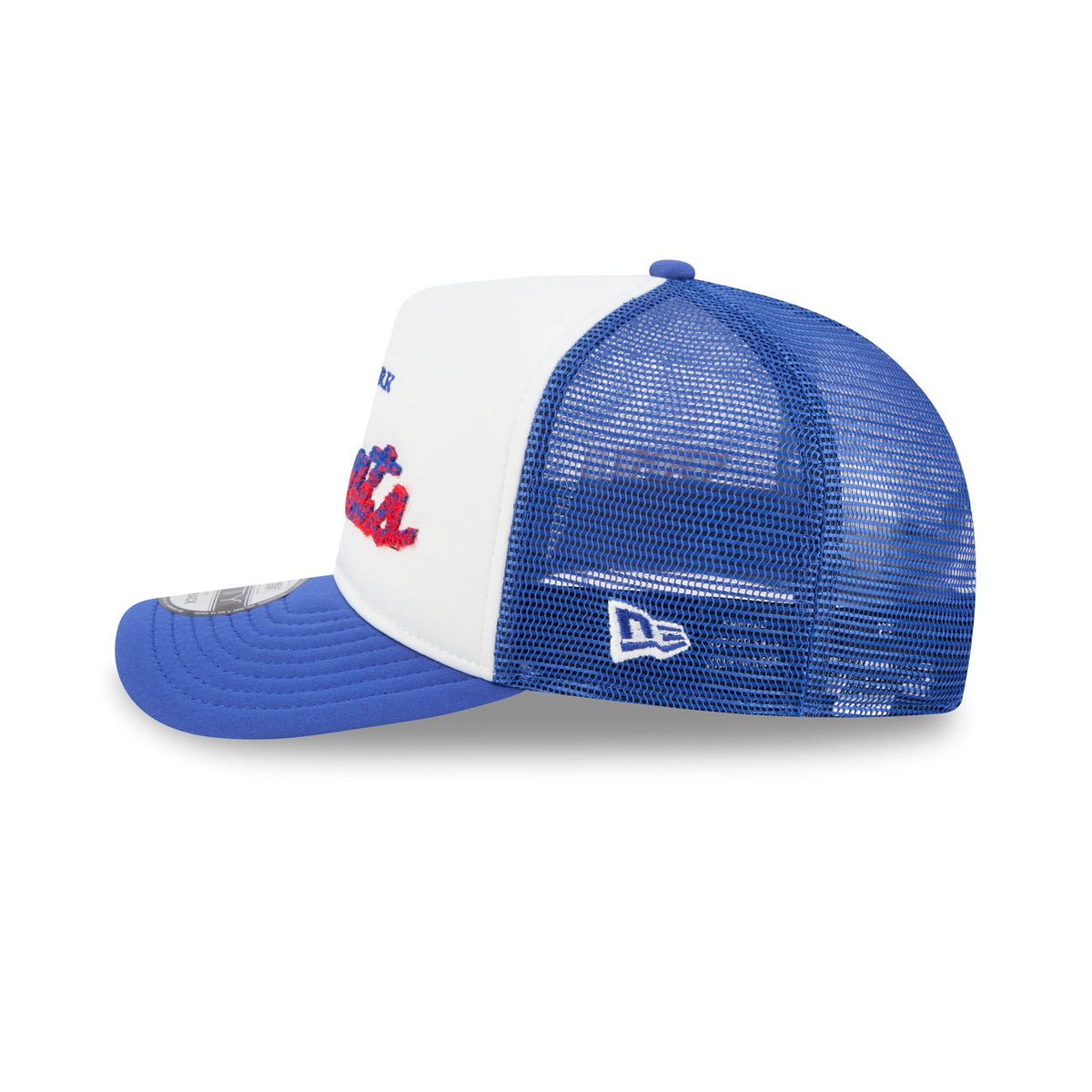 New York Giants Fade Script 9FIFTY A-Frame Trucker Hat