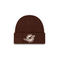Miami Dolphins Walnut Cuff Knit Beanie Hat