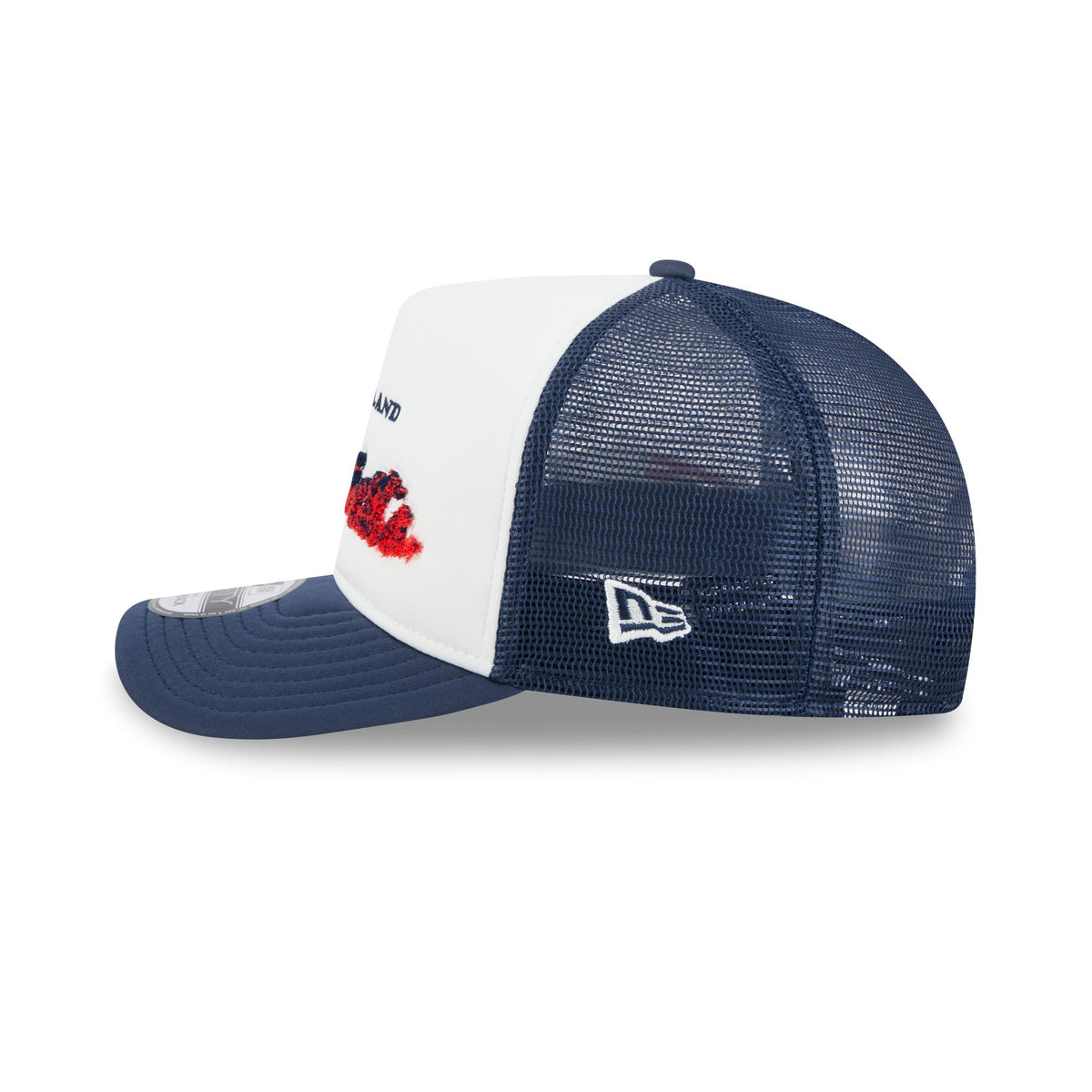 New England Patriots Fade Script 9FIFTY A-Frame Trucker Hat