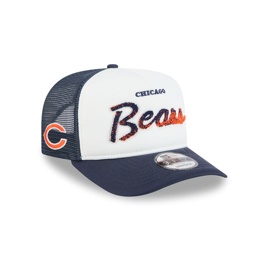 Chicago Bears Fade Script 9FIFTY A-Frame Trucker Hat