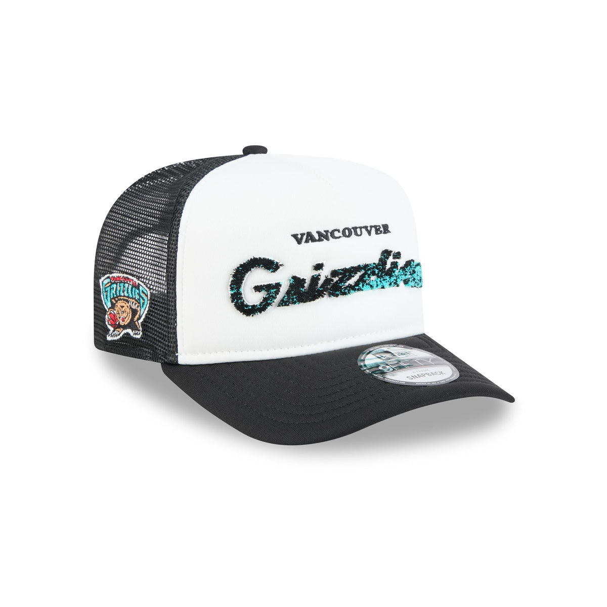 Vancouver Grizzlies Fade Script 9FIFTY A-Frame Trucker Hat