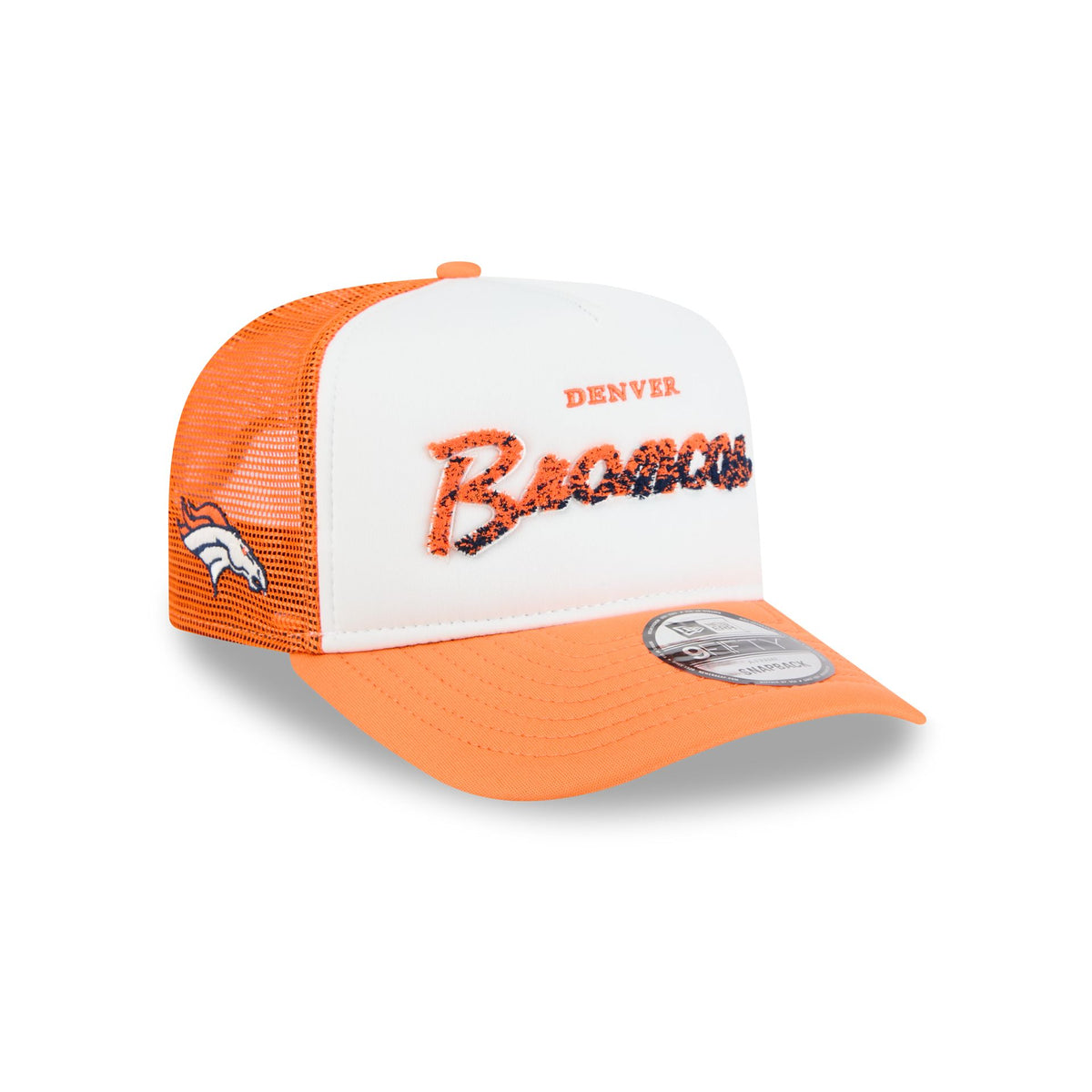Denver Broncos Fade Script 9FIFTY A-Frame Trucker Hat