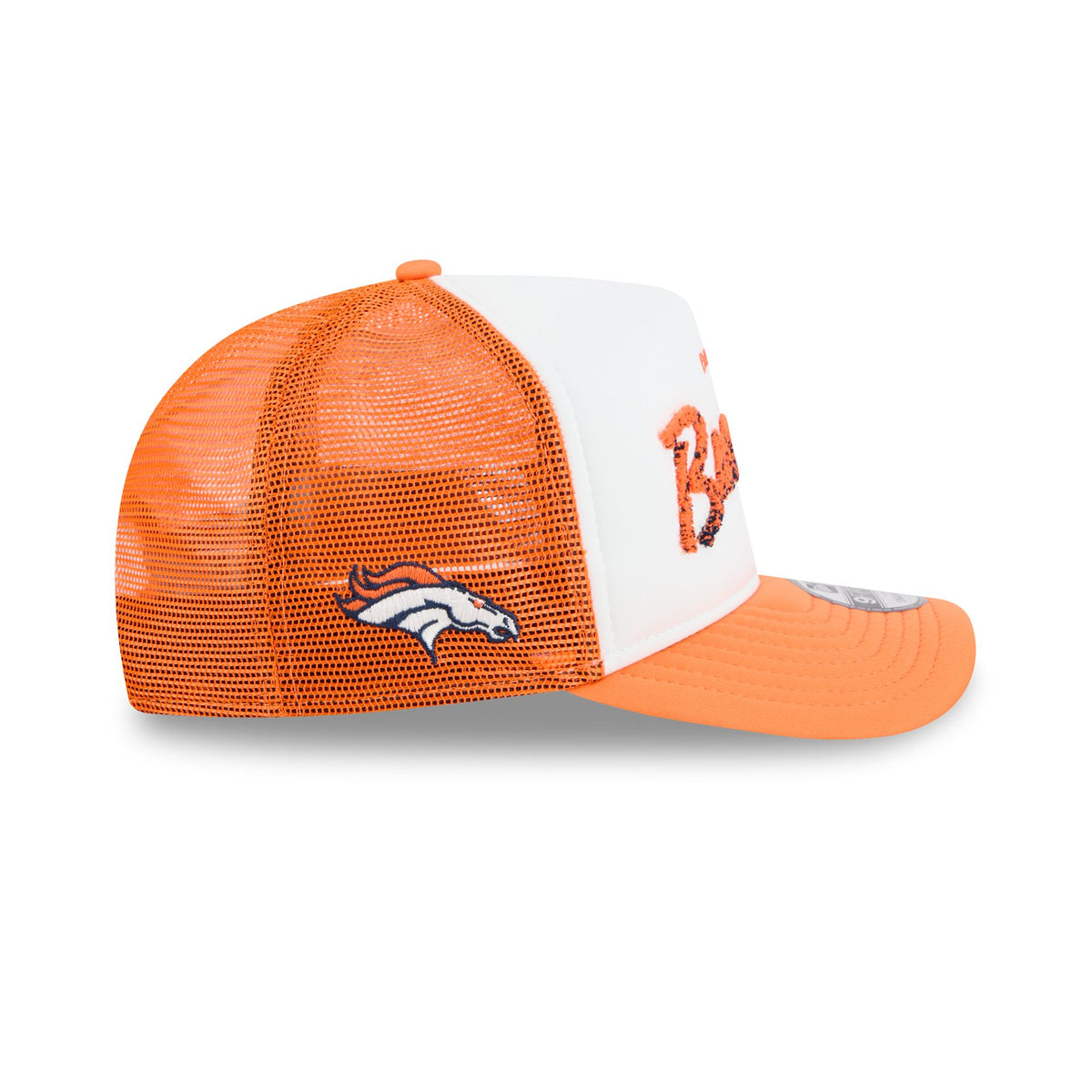 Denver Broncos Fade Script 9FIFTY A-Frame Trucker Hat