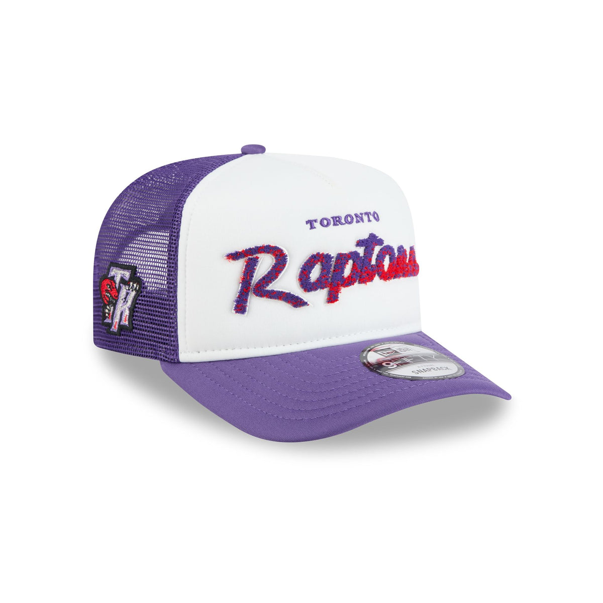 Toronto Raptors Fade Script 9FIFTY A-Frame Trucker Hat