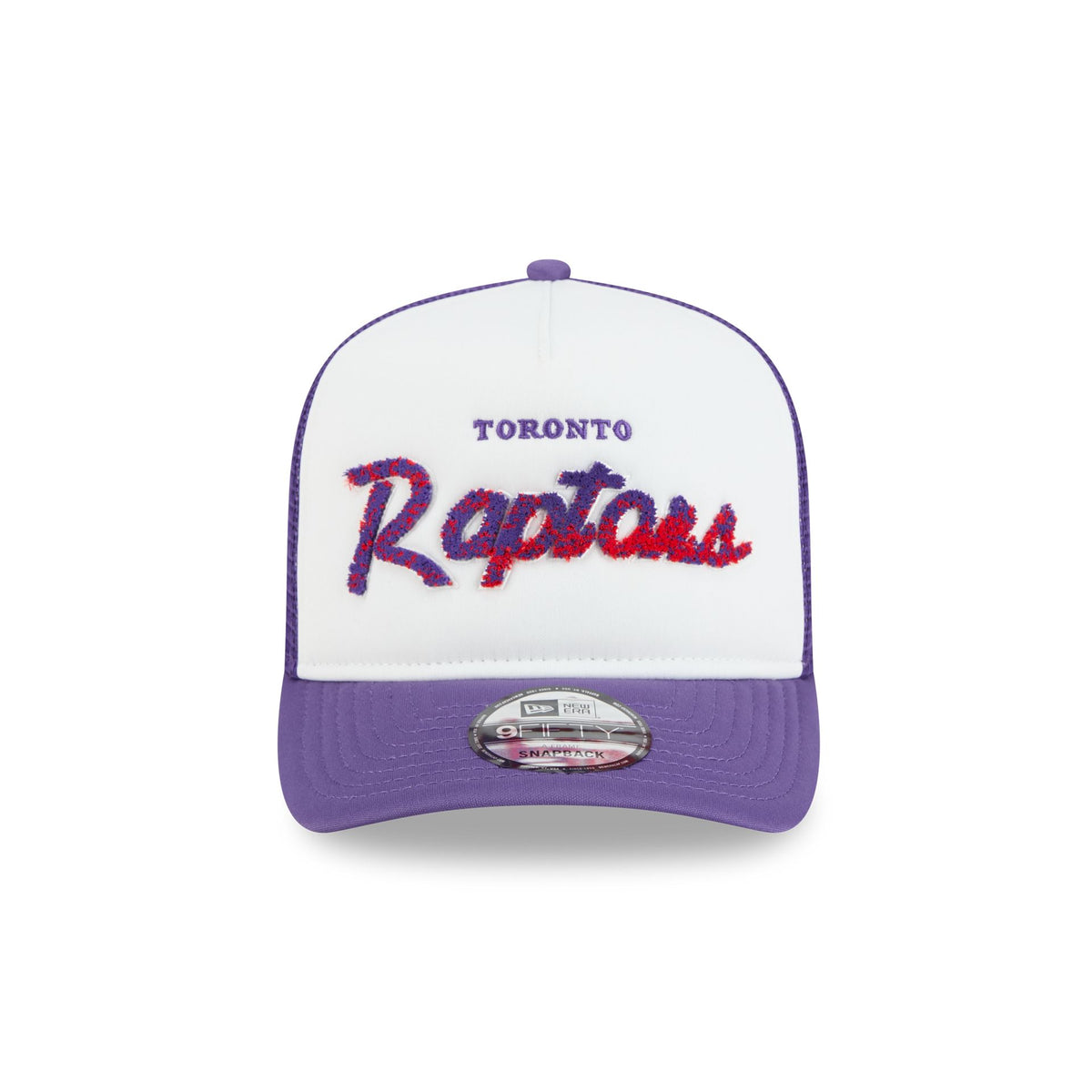 Toronto Raptors Fade Script 9FIFTY A-Frame Trucker Hat