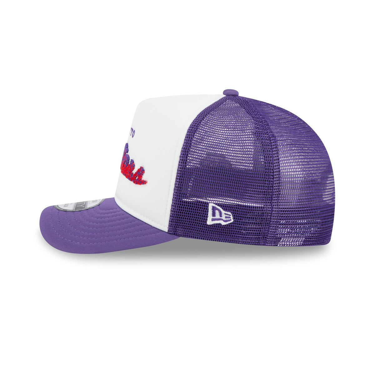Toronto Raptors Fade Script 9FIFTY A-Frame Trucker Hat