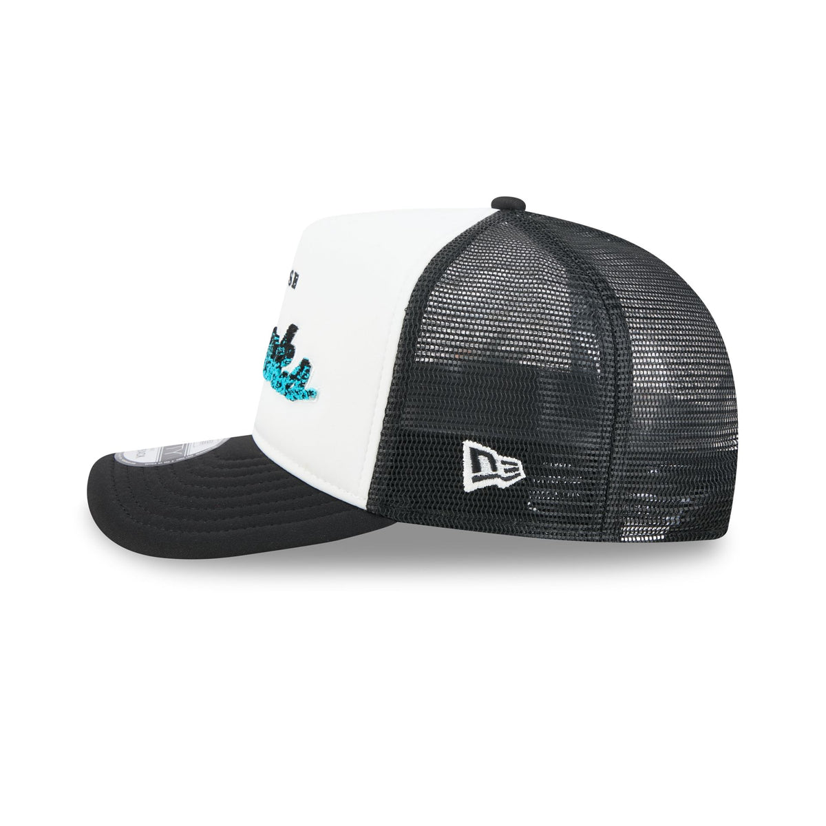 San Jose Sharks Fade Script 9FIFTY A-Frame Trucker Hat