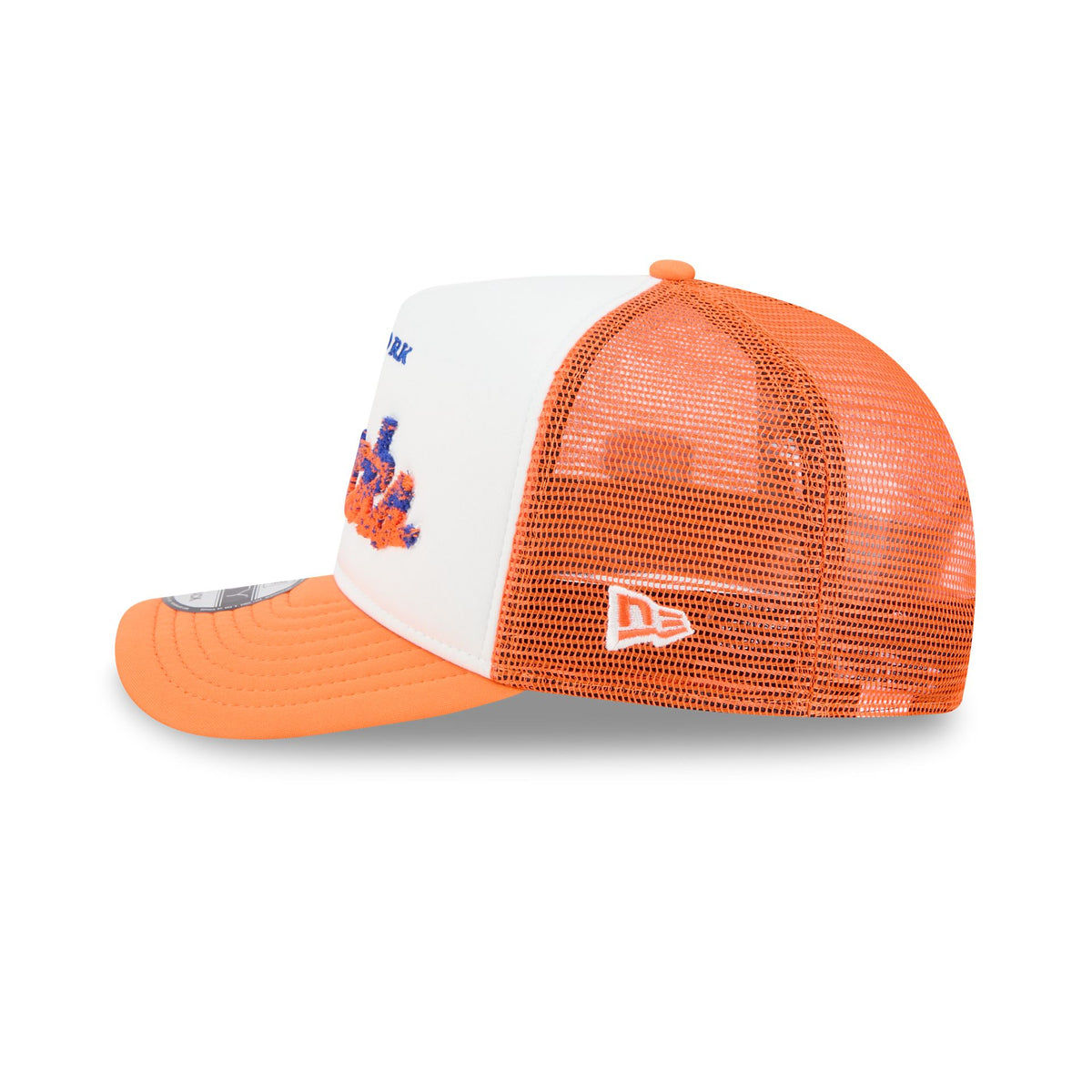 New York Knicks Fade Script 9FIFTY A-Frame Trucker Hat