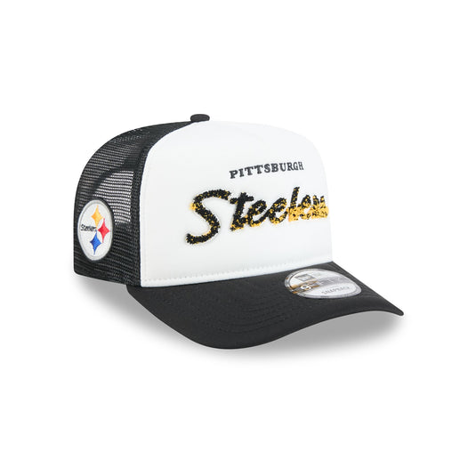 Pittsburgh Steelers Fade Script 9FIFTY A-Frame Trucker Hat