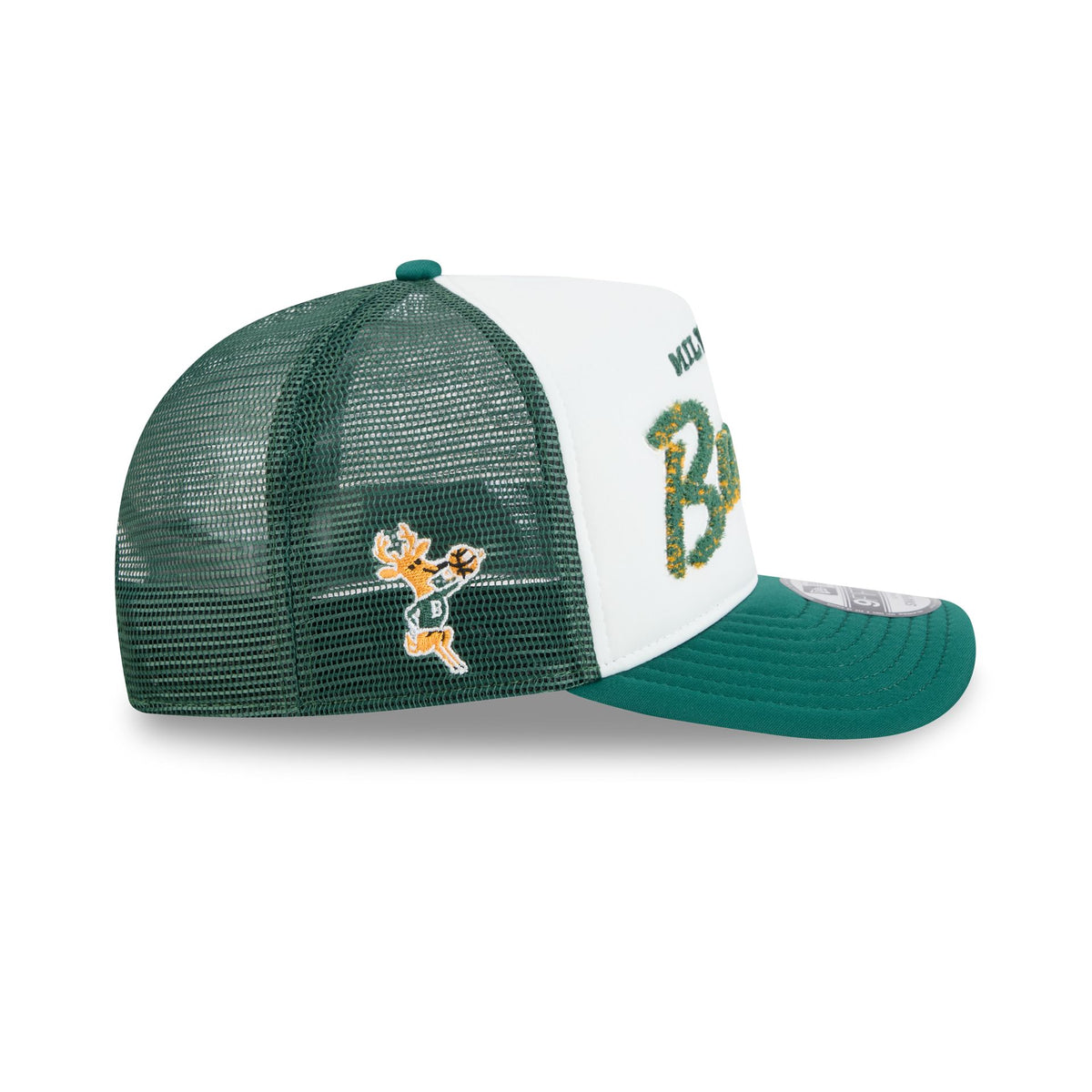 Milwaukee Bucks Fade Script 9FIFTY A-Frame Trucker Hat