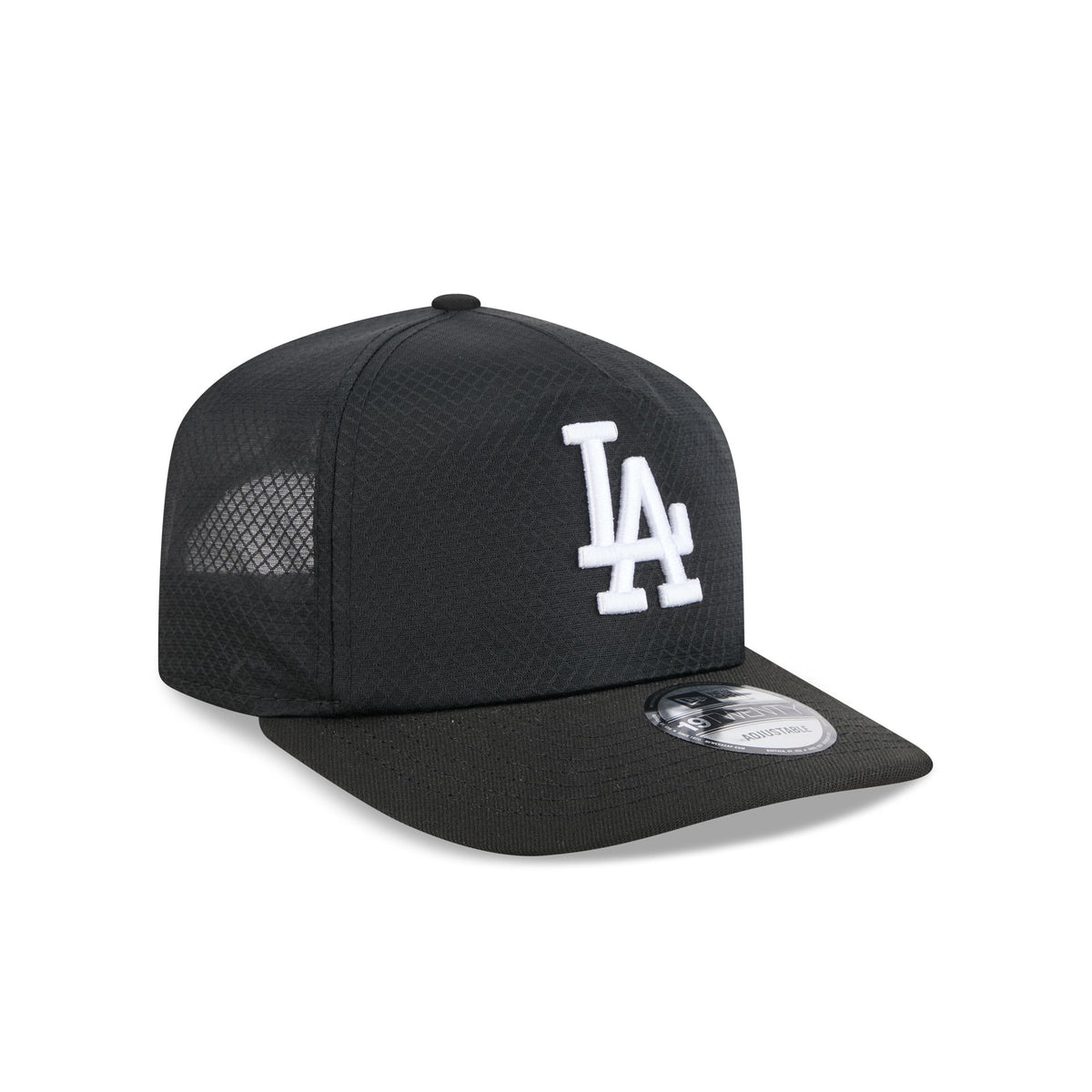 Los Angeles Dodgers Black & White Mesh 19TWENTY Trucker Hat