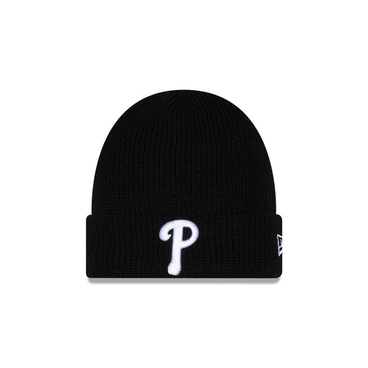Philadelphia Phillies Black Cuff Knit Beanie Hat