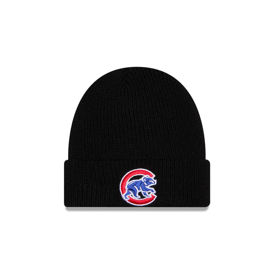 Chicago Cubs Black Cuff Knit Beanie Hat