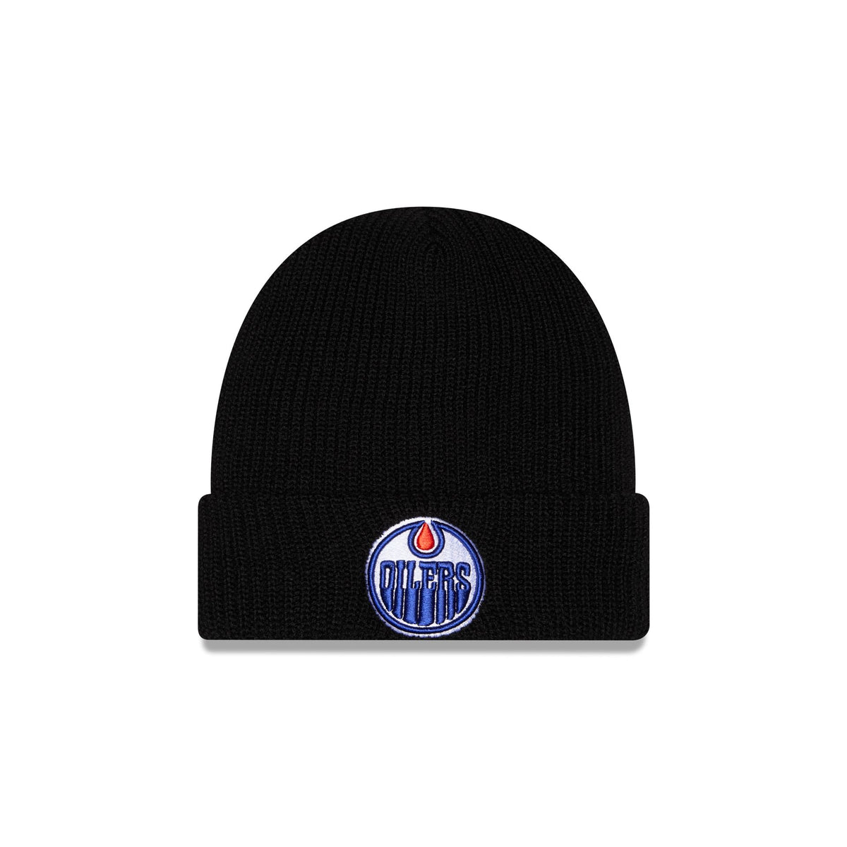 Edmonton Oilers Black Cuff Knit Beanie Hat