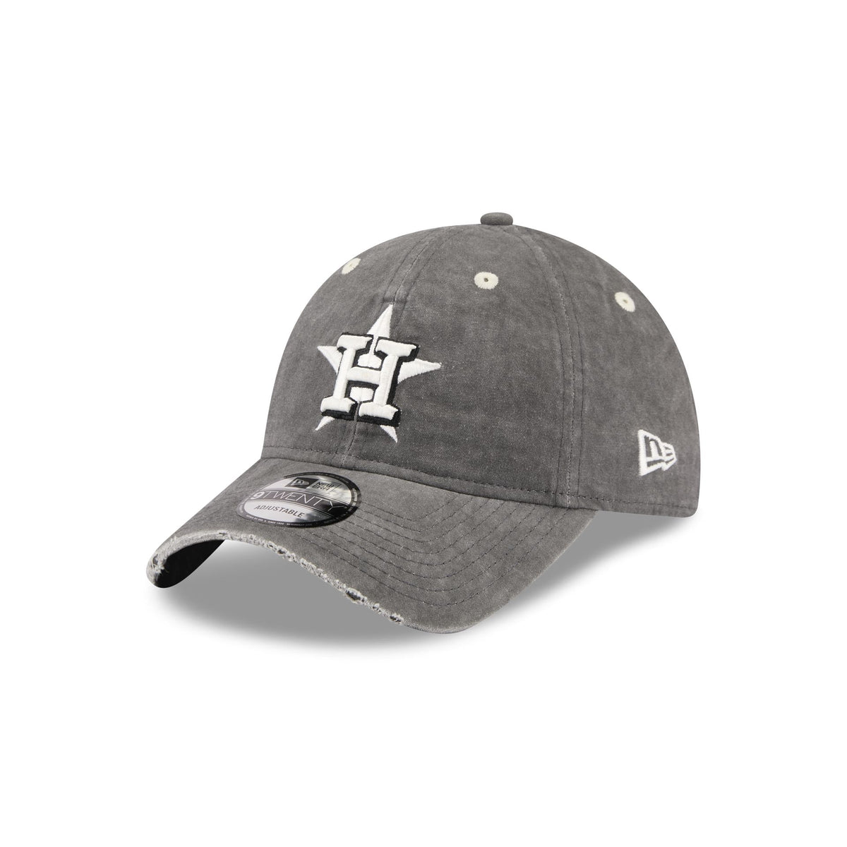 Houston Astros Washed Black Cotton 9TWENTY Adjustable Hat
