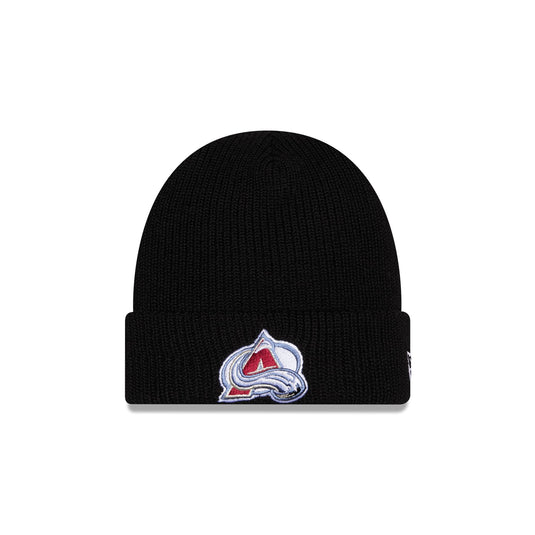 Colorado Avalanche Black Cuff Knit Beanie Hat